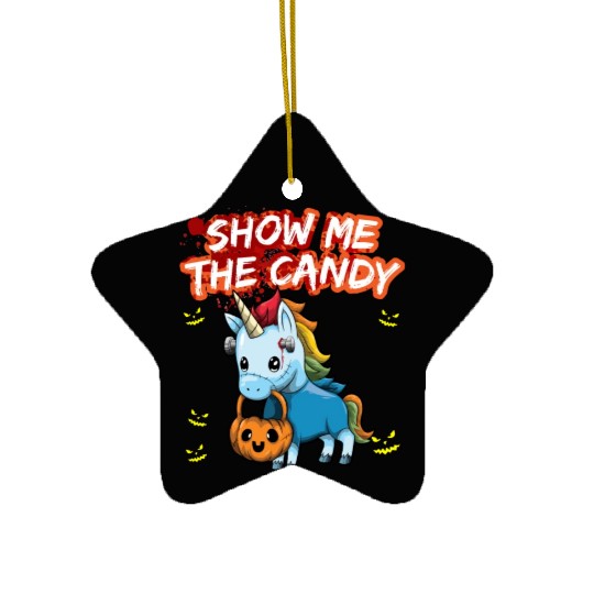 Show Me The Candy Halloween Costume Trick Or Treat Ceramic Ornaments