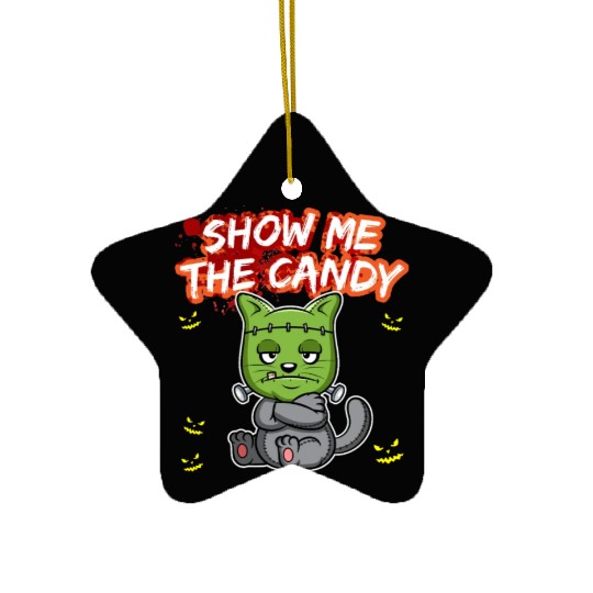 Show Me The Candy Halloween Costume Trick Or Treat Ceramic Ornaments