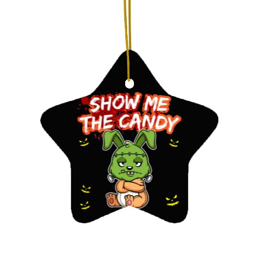 Show Me The Candy Halloween Costume Trick Or Treat Ceramic Ornaments