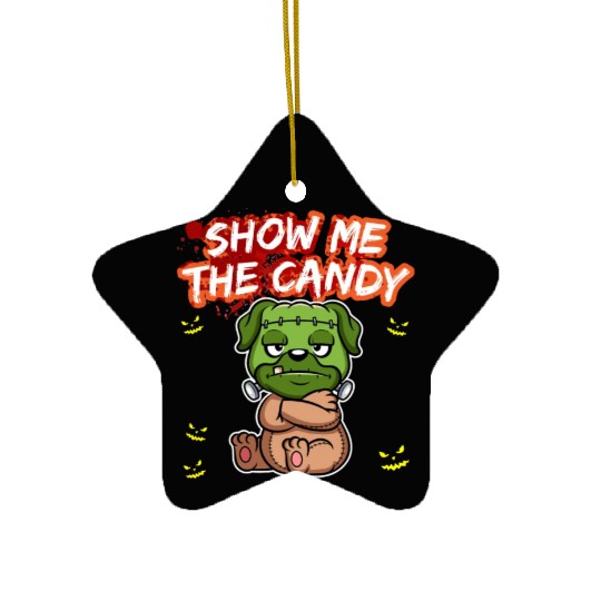 Show Me The Candy Halloween Costume Trick Or Treat Ceramic Ornaments