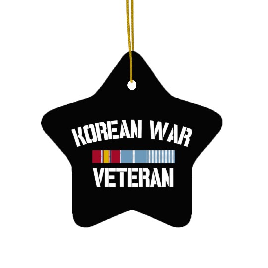 Korean War Veteran Pride Korea Service Ribbon Ceramic Ornaments