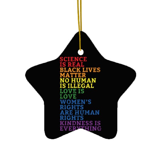 Kindness is everything LGBTQ+ Pride Ceramic Ornaments