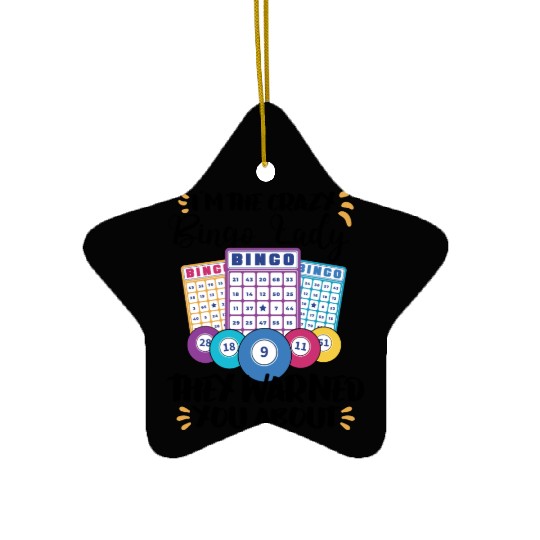 Bingo Card Game Grandma Bingo Player Bingo Cards Ceramic Ornaments