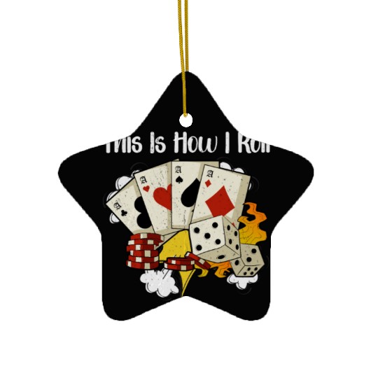 Poker Casino Poker Player Gambling Roulette Gift Ceramic Ornaments