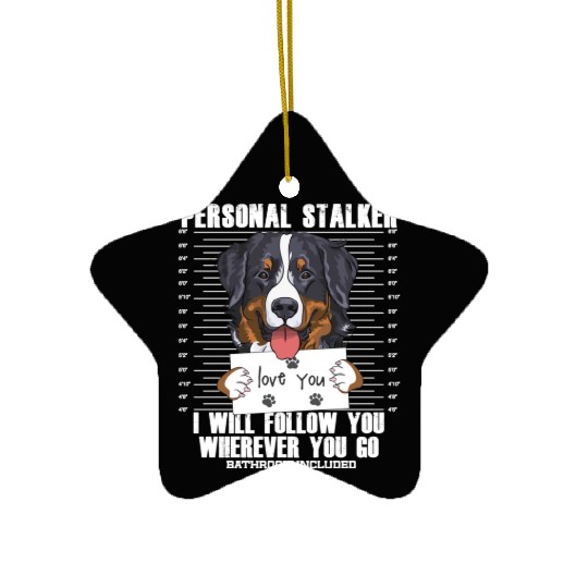 Bernese Mountain Dog Stalker Cartoon Ceramic Ornaments