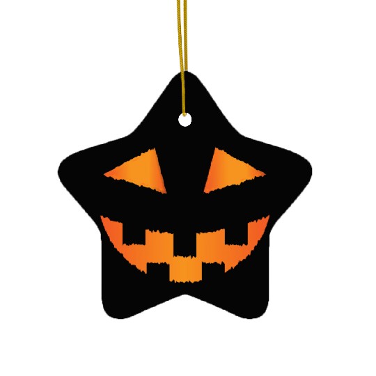 Pumpkin: scary smile Ceramic Ornaments