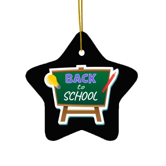 Back to School Sticker Ceramic Ornaments
