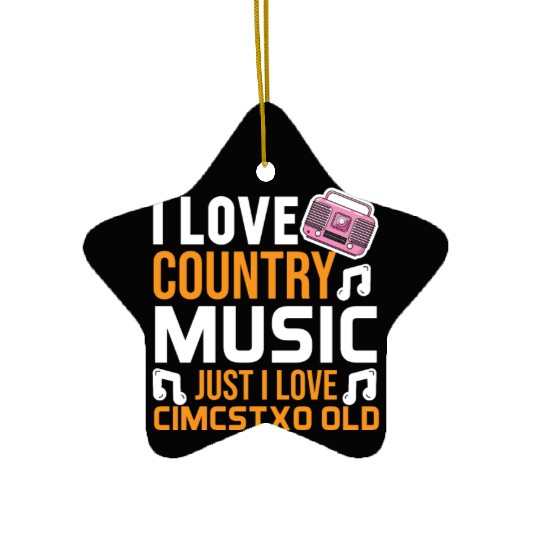 I love Country Music Ceramic Ornaments