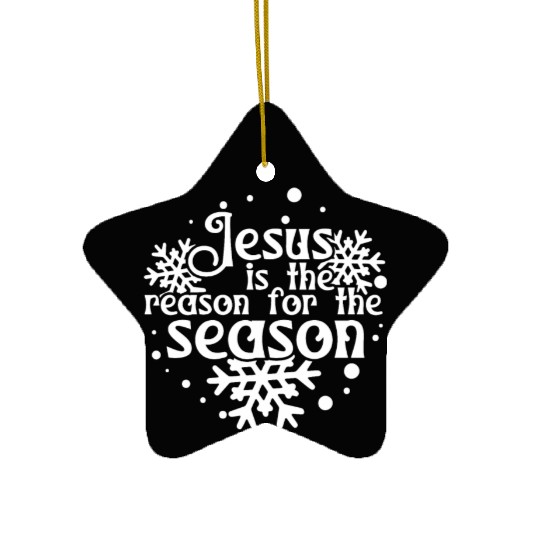 Jesus Is The Reason For The Season Holiday Xmas Ceramic Ornaments