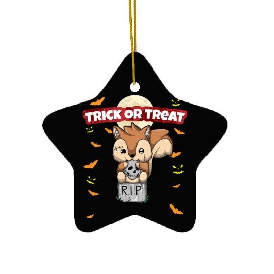 Trick Or Treat Scary Creepy Halloween Monster Ceramic Ornaments