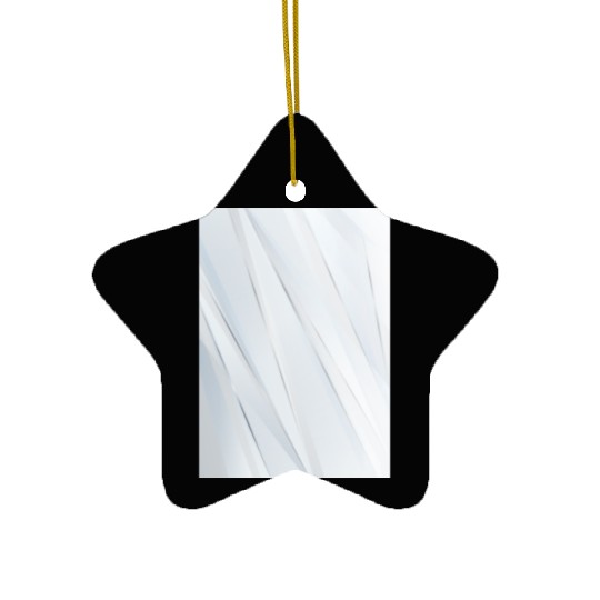 Luxury White Silver Stripes Ceramic Ornaments