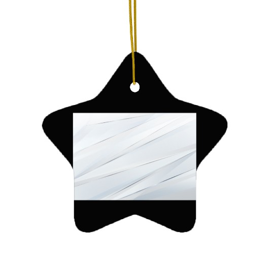 Luxury White Silver Stripes Ceramic Ornaments