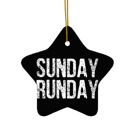 Sunday Runday Training Fitness Sport Ceramic Ornaments