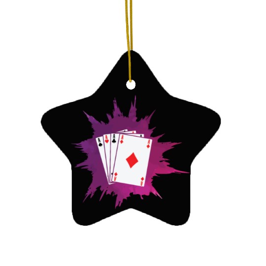 Poker or Skat Card Game Texas Holdem Ceramic Ornaments