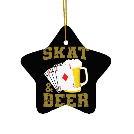 Skat and Beer Card Game Irritate playing Cards Ceramic Ornaments
