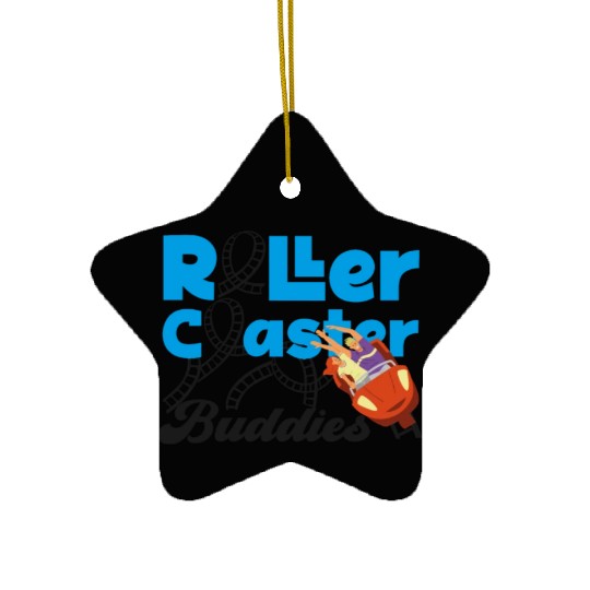 Roller Coaster Friends Besties Ceramic Ornaments