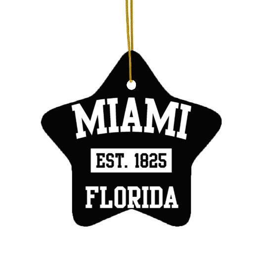 Miami Florida Established 1825 Ceramic Ornaments