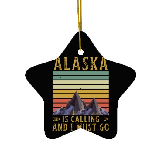 Alaska Gift USA Natur Bär Denali Grizzly Wald Ceramic Ornaments