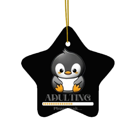 Little penguin adulting Ceramic Ornaments