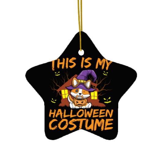 Scary Creepy Animal This Is My Halloween Costume Ceramic Ornaments