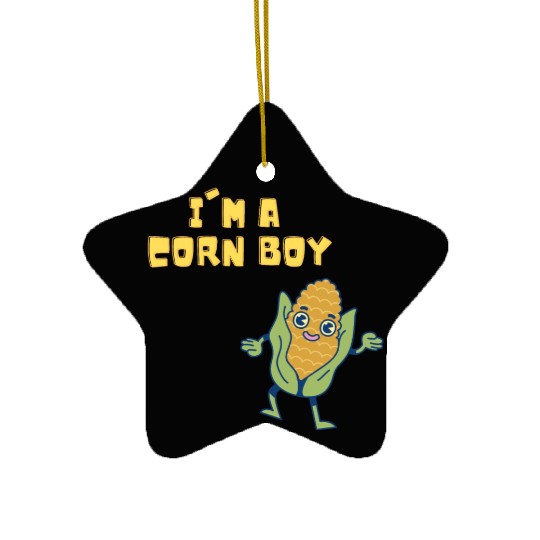 Corn Boy - Corntastic Design Corn Kid Ceramic Ornaments