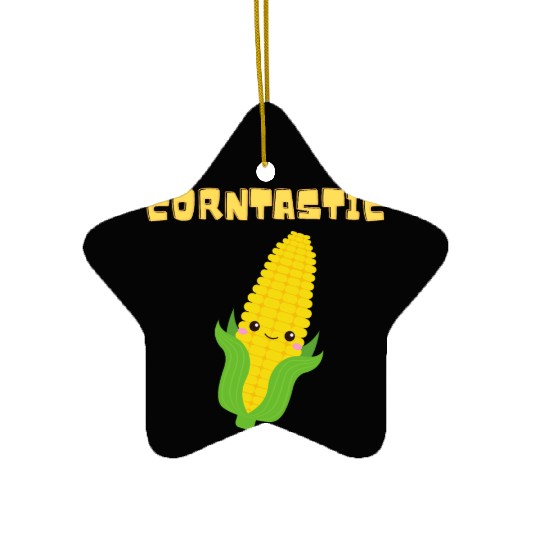 Corntastic! Corn Design It's Corn! Corn Kid Ceramic Ornaments
