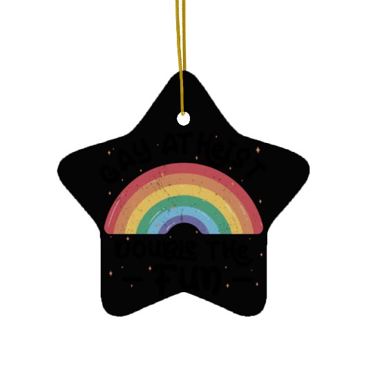 Gay LGBTQ Atheist Atheism Anti Religion Securalism Ceramic Ornaments