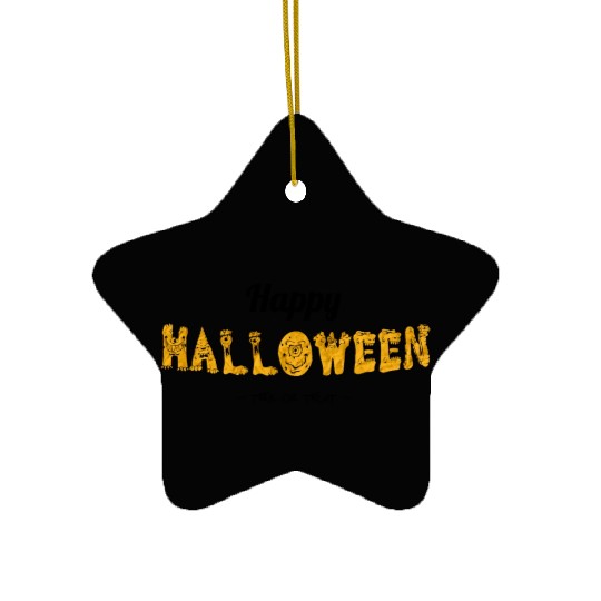 Happy Halloween Monster trick or treat Ceramic Ornaments
