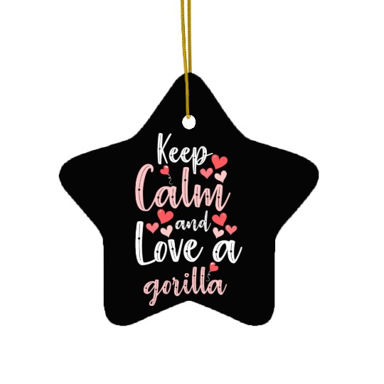 Gorilla Banana Chimpanzee Jungle Ceramic Ornaments