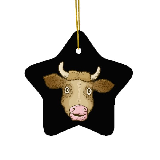 Cow Head Ceramic Ornaments
