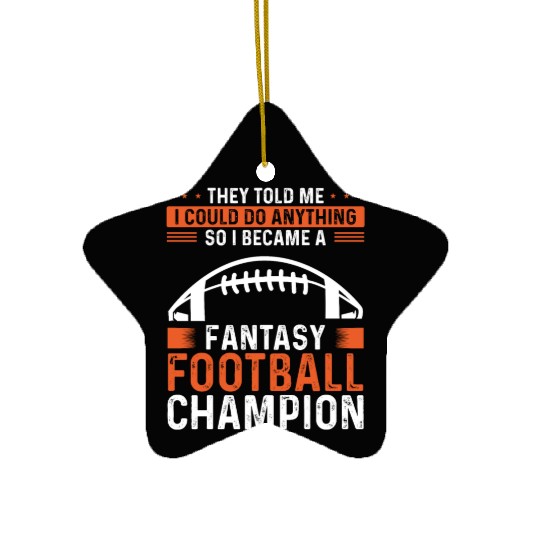 Fantasy Football Championship Team Player Trophy Ceramic Ornaments
