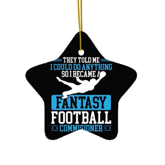 Fantasy Football Commissioner Championship Team Ceramic Ornaments