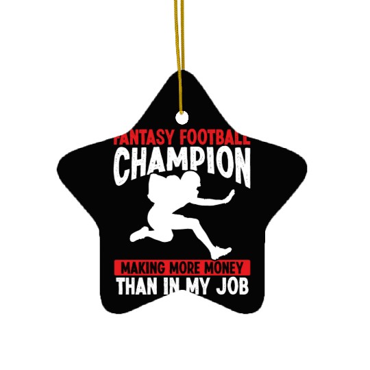 Fantasy Football Championship making Money Team Ceramic Ornaments