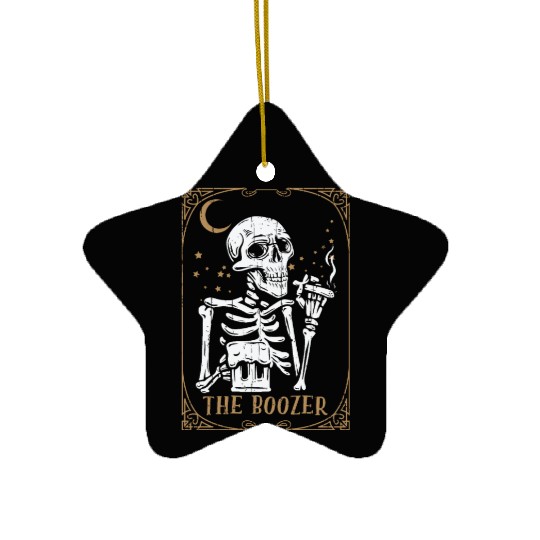 Alcohol Tarot Card Occult Club Gothic Vice Drink Ceramic Ornaments