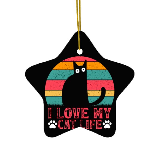 Funny Cat Meme Cat Owner Cat Lover I Love My Cat L Ceramic Ornaments