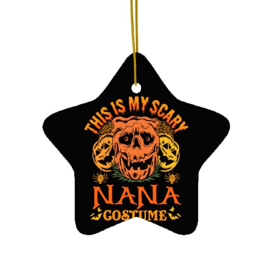 This Is My Scary Nana Costume Grandma Halloween Ceramic Ornaments