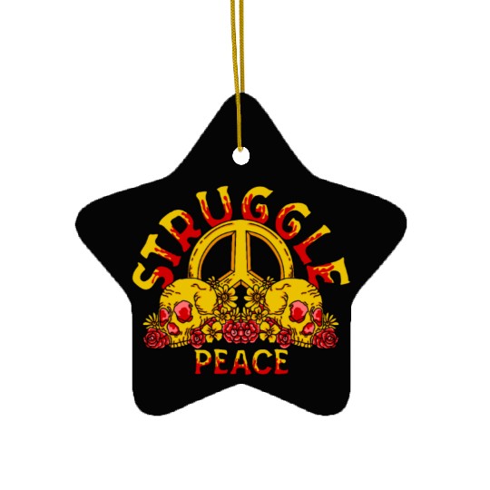 struggle peach Ceramic Ornaments