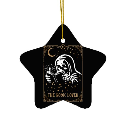 Skeleton Book Tarot Card Occult Club Gothic Ceramic Ornaments