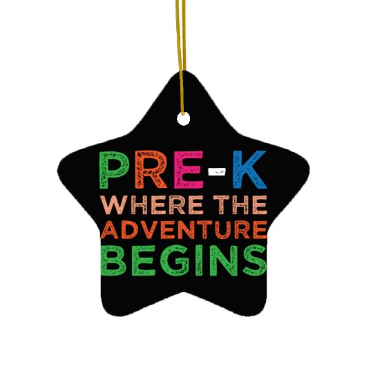 Pre-K Adventure Begins Graduation Preschooler Gift Ceramic Ornaments