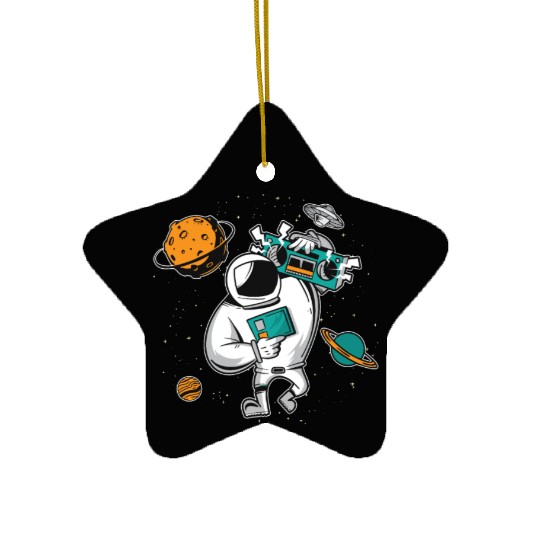 Astronomy Moon Music Lover Radio Space Universe Ceramic Ornaments