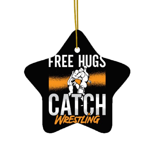 Catch Wrestling Free Hugs Wrestler Fight Grappling Ceramic Ornaments