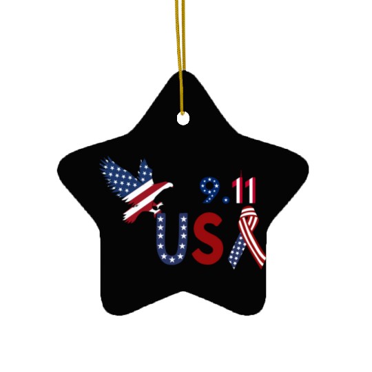 Patriot Day 9.11 Ceramic Ornaments