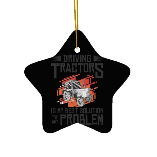 Problem Solution Tractor Farming Agriculture Ceramic Ornaments