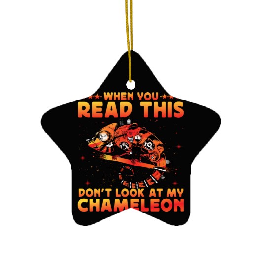 When you read this don't look at my Chameleon Ceramic Ornaments