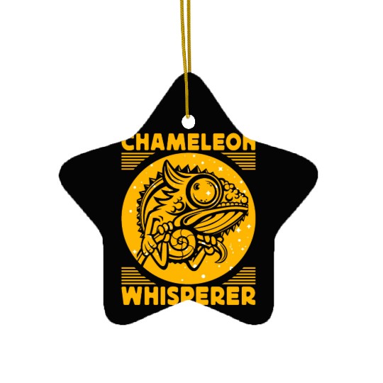 Chameleon Whisperer Ceramic Ornaments