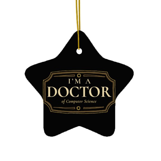 Computer Science PhD Doctorate Graduation Gift Ceramic Ornaments