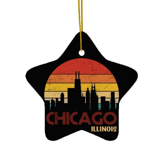 Chicago Illinois City Ceramic Ornaments