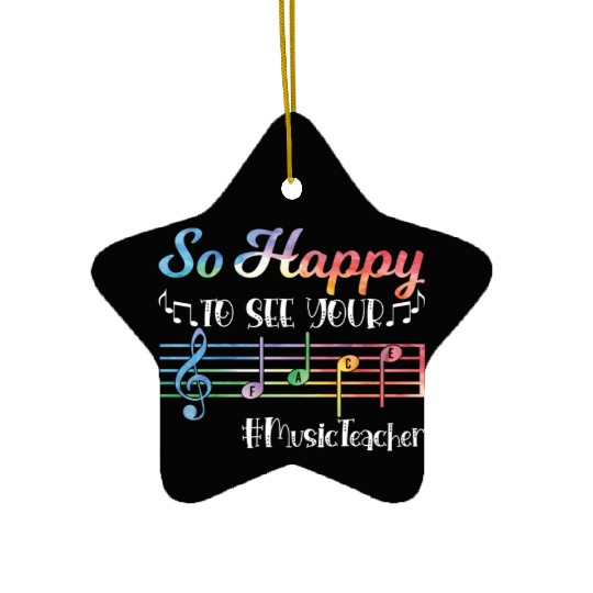 Music Teacher First Day of School Ceramic Ornaments
