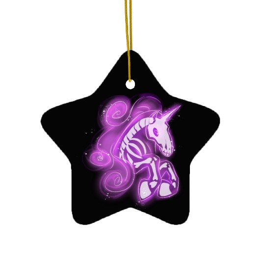 Unicorn Skull Design Ceramic Ornaments