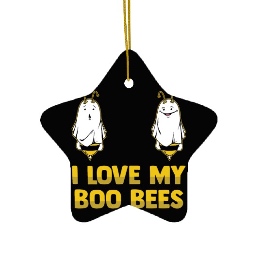I Love My Boo Bees Bumble Bees Halloween Costume Ceramic Ornaments